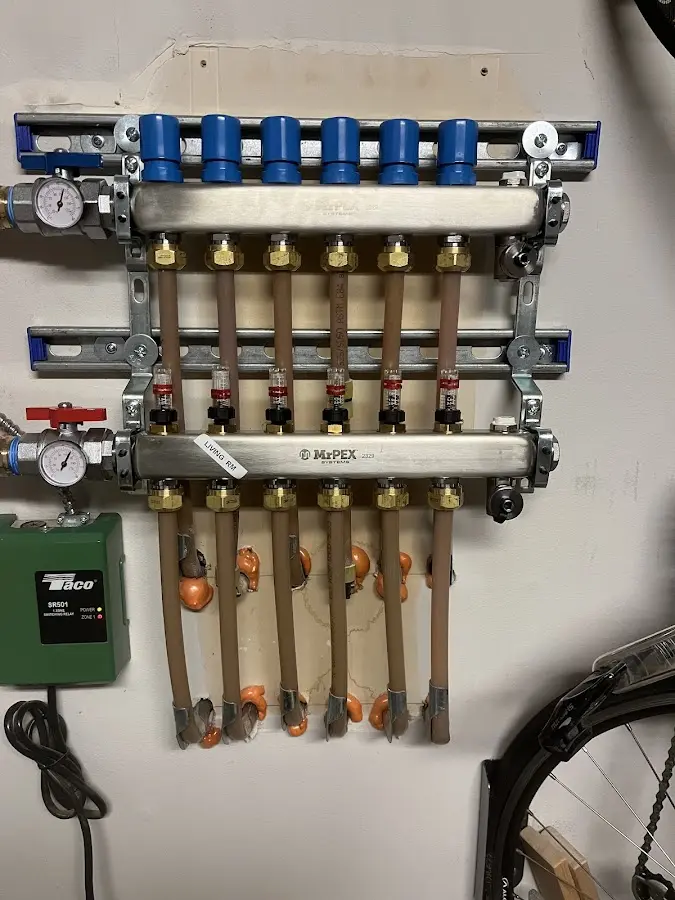 Plumber performing Gas Leak Detection at a residential property in Metzger